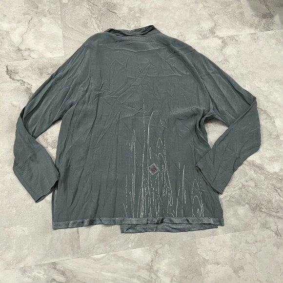 Kd Spring Womens Lagenlook Dress With Cardigan Art to Wear Green Size Large L - Picture 7 of 11